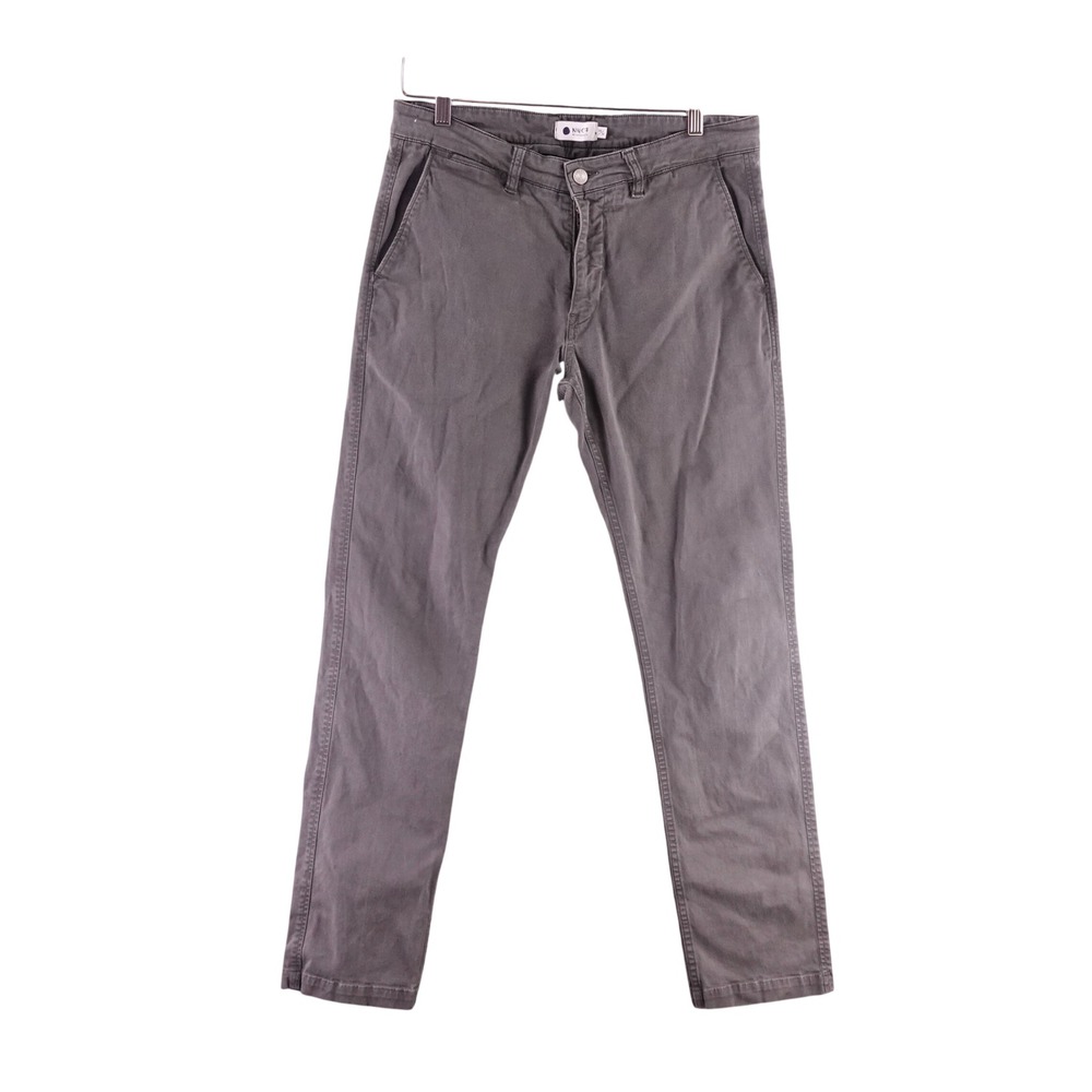 NN07 Marco 1200 Mens Size 33x32 Chino Pants Grey Slim Fit Cotton Stretch